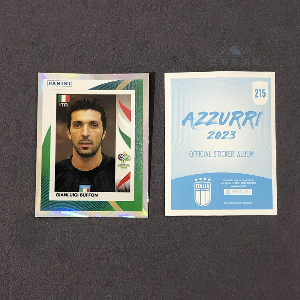 布冯传奇贴纸意大利世界杯panini足球迷官方正品帕尼尼球星卡2023