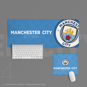 01鼠标垫超大办公键盘桌垫书足球迷用品学生周边英超曼城冠军队徽