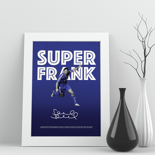 06相框切尔西兰帕德超级英超照片球衣迷实木足球装饰墙桌摆件签名