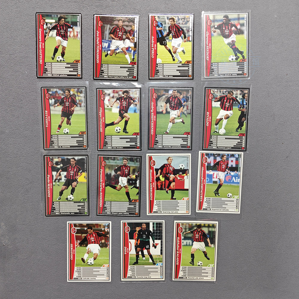 ac米兰panini帕尼尼2002球星卡2003意WCCF因扎吉马尔蒂尼舍甫琴科