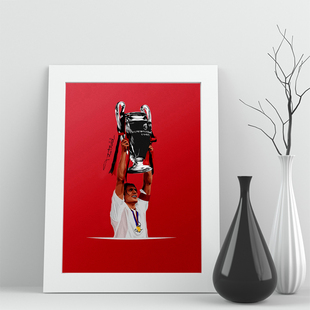 03相框马尔蒂尼ac米兰2007欧冠实木照片球迷足球装饰墙桌摆件挂画