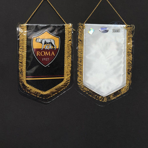 罗马足球官方队旗球迷礼物五角旗三角交换as roma托蒂totti中号代