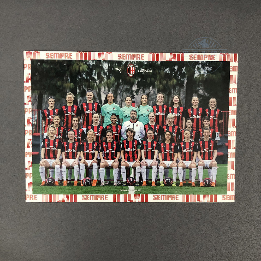 ac米兰2020全家福milan2021官方明信片卡milan女子足球贾钦蒂