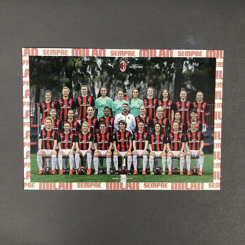 ac米兰2020全家福milan2021官方明信片卡milan女子足球贾钦蒂