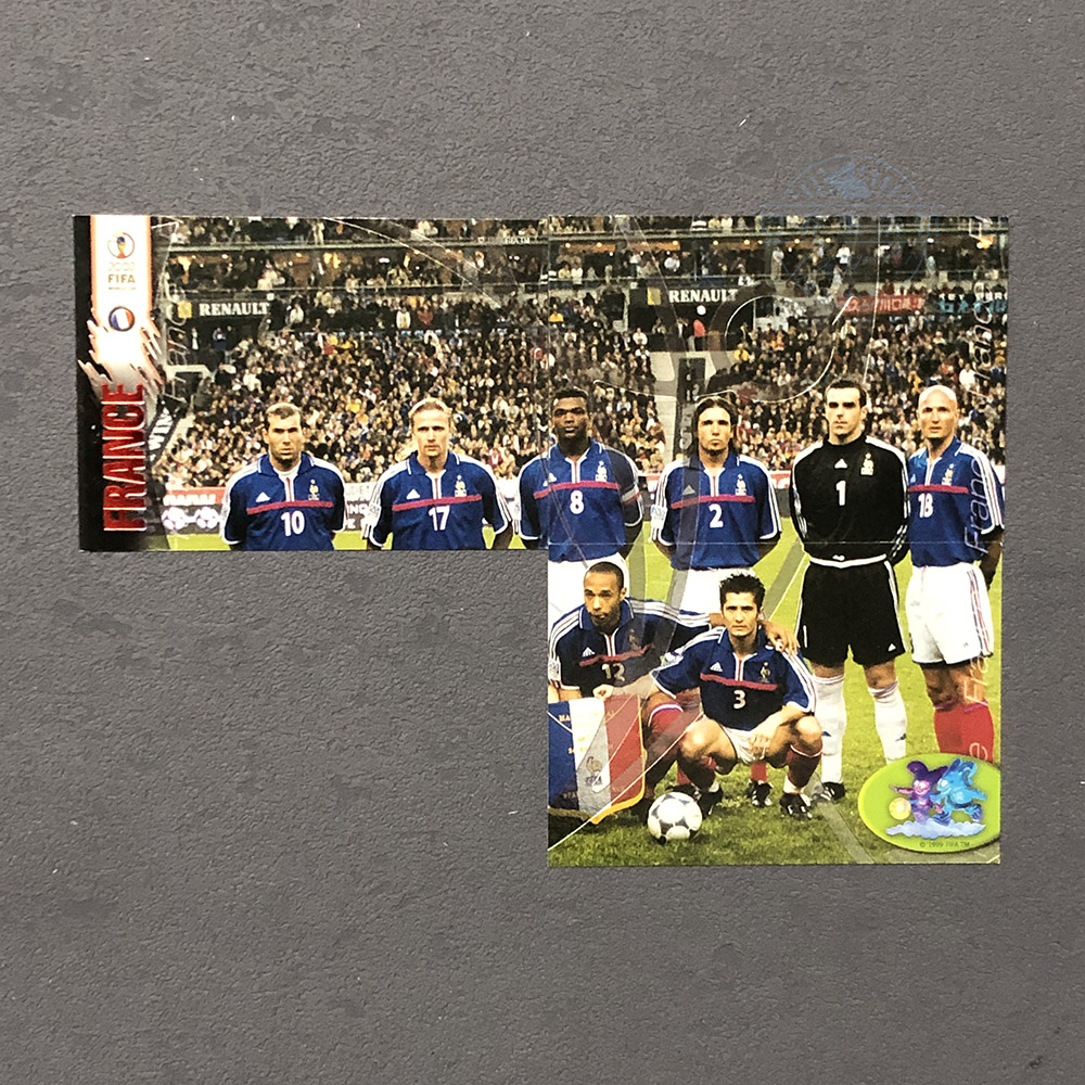 帕尼尼PANINI球星卡2002世界杯四国版法国齐达内亨利特雷泽盖拼图