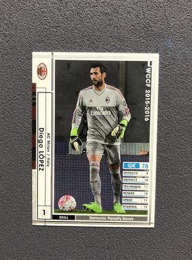 145迭戈洛佩斯ac米兰panini帕尼尼2015球星卡2016意甲WCCF官方足