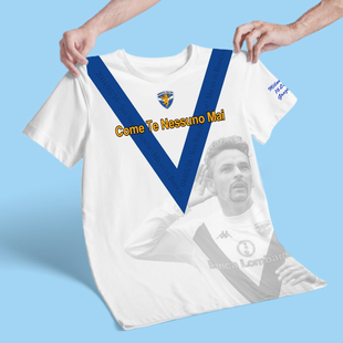 巴乔退役纪念款2004布雷西亚客场告别赛纪念足迷球衣短袖运动休闲