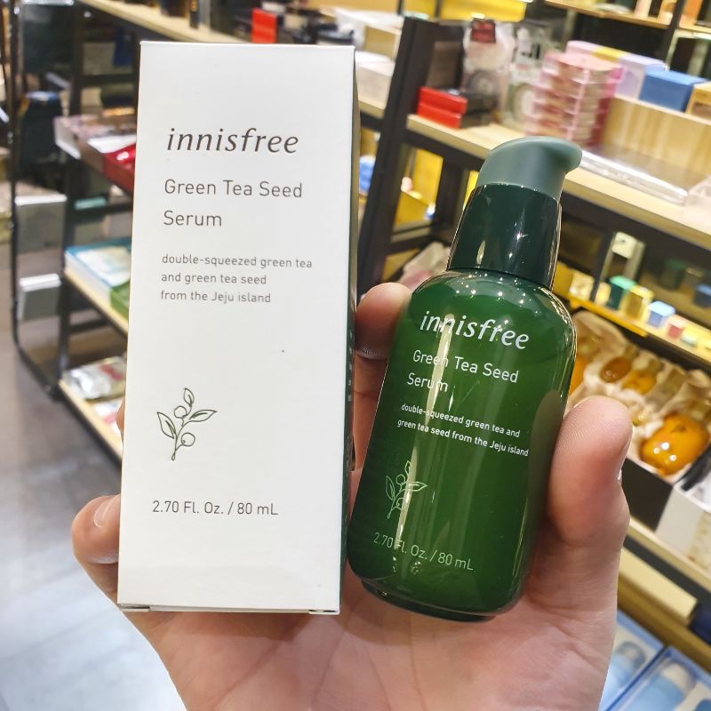 韩国innisfree悦诗风吟3秒小绿瓶精华露绿茶套盒肌底液套装保湿