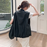 新品现货夏春秋三季可卖慵懒百搭皮马甲+包包6062-P165-K248，女装皮衣，菡迪欧娜