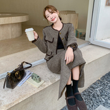 新品咖色拉毛两件套676-P185-K268，女装套装/套裙，2C075