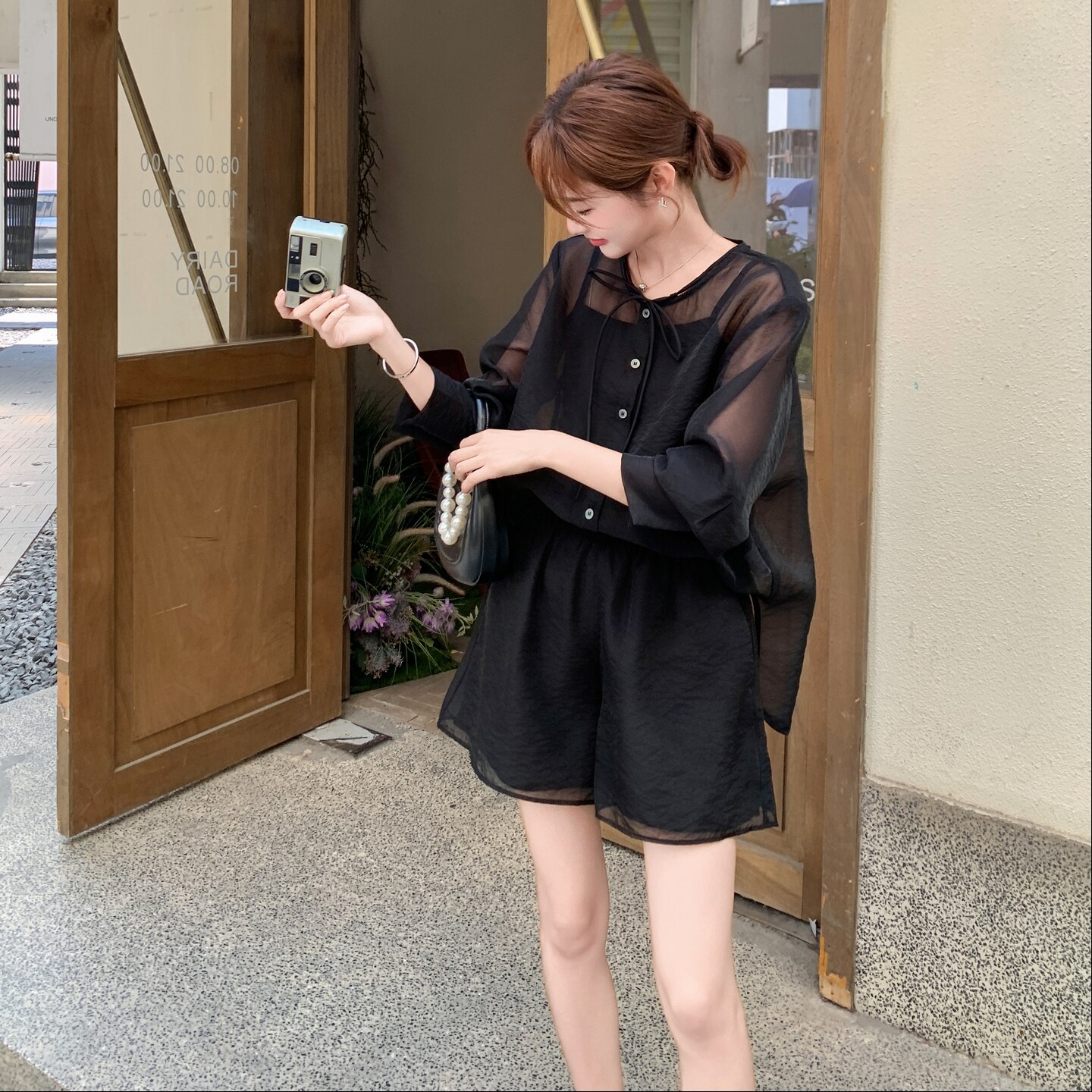 新品主推轻薄防晒短裤套装两件套2C075-8686-P155-K228,女装套装/套裙,2C075