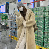 新品现货附买家秀高品质澳羊绒皮毛一体大衣2C075-216-P205K298，女装皮草，菡迪欧娜