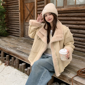 新品 大貨主推款 奶fu黃皮皮毛一體外套910-P205-K298圖片