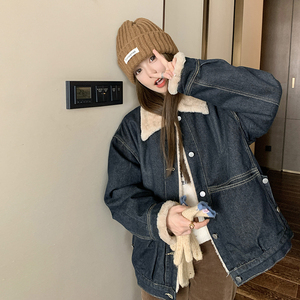 新款  现货 牛仔派克服内胆兔毛保暖外套2C075-281-P185K268图片