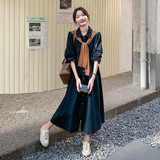 24新品现货法式气质牛仔连衣裙配披肩2C075-663-P155-K228，女装连衣裙，菡迪欧娜