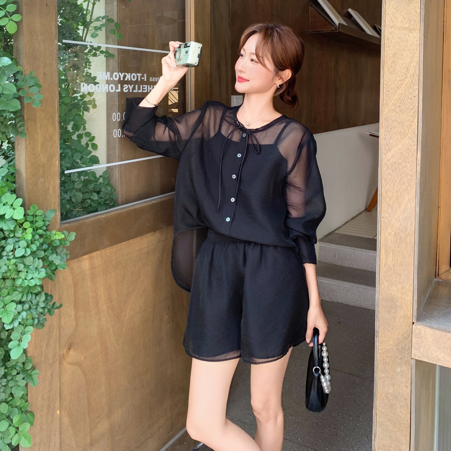 新品轻薄防晒短裤套装两件套2C075-8686-P155-K228,女装套装/套裙,2C075