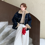 新品主推款牛仔宽松派克服保暖外套2C075-889-P205-K298，女装短外套，菡迪欧娜