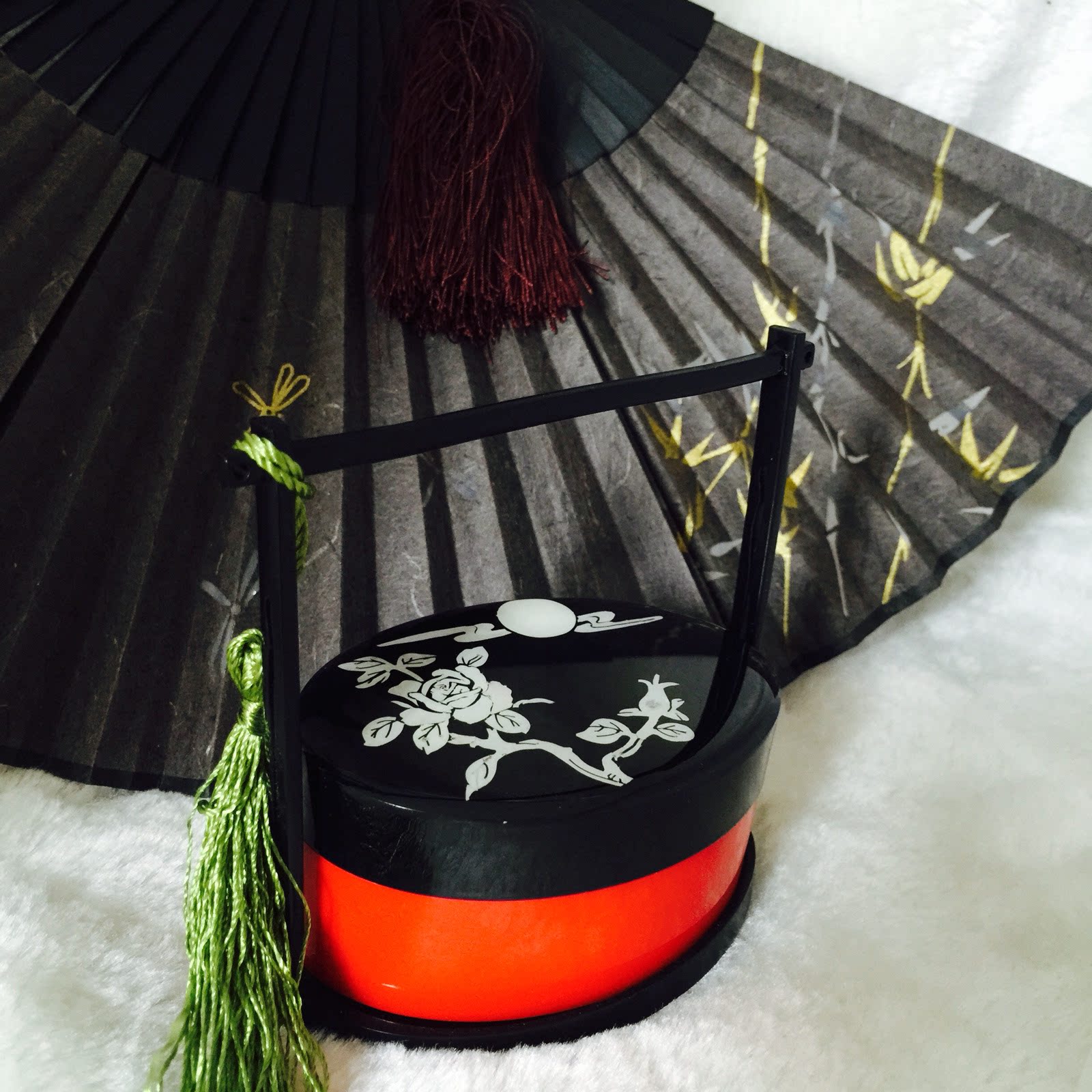 结婚生日礼物鸭蛋粉盒扬州漆器厂家直销平磨漆盒谢馥春