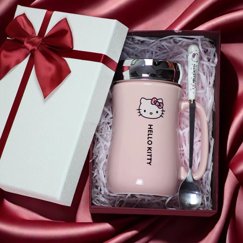 杯子礼盒套装送礼乔迁陶瓷水杯情侣杯家用办公室大容量马克杯带盖