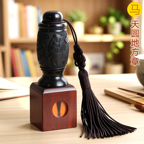 吉祥童子蛇宝宝出生纪念品胎毛章