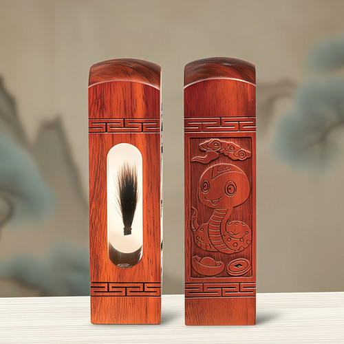 吉祥童子蛇宝宝出生纪念品胎毛章