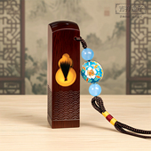 吉祥童子宝宝出生礼物定制胎毛章脐带章婴幼儿纪念品檀木生肖2025