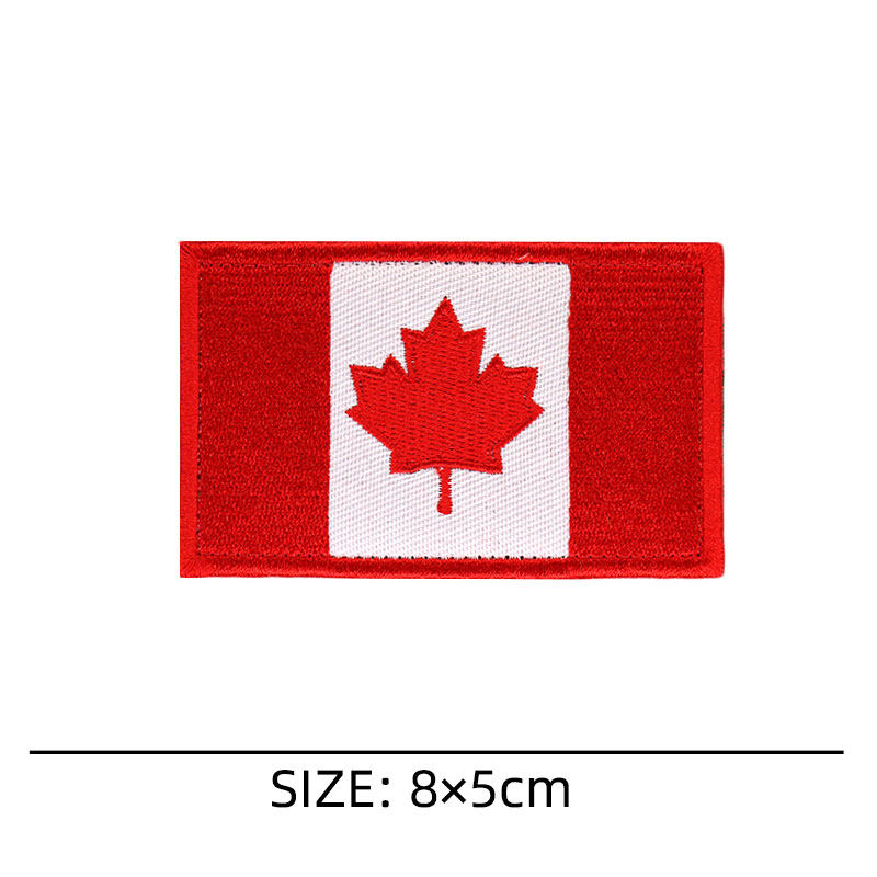 个性魔术贴背包贴臂章胸章国旗贴加拿大国旗枫叶标志diy军迷贴章