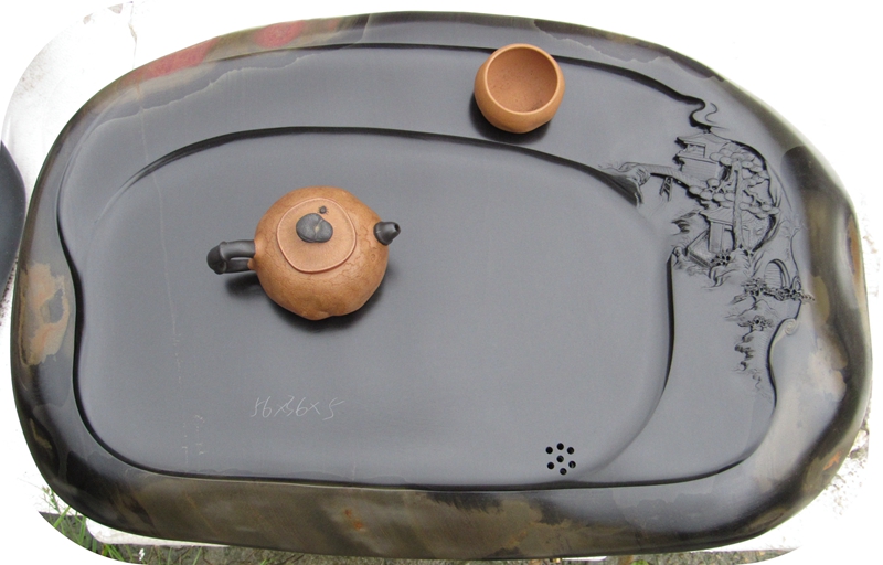 十三年老店歙砚石材小号简约家用茶盘吸水球石头中式轻奢功夫茶台|ruв категории посуда, чайный сервиз, чайный поднос - от Buy2taobao.com для оказания профессиональной услуги покупки агента Taobao