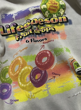 LIFEGOESON 25AW Rainbow Candy Sweatshirt 彩虹糖果卫衣