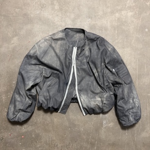 LIFEGOESON26$ bomberjacket白墙改造灰色春秋夹克外套 WhiteWall