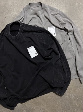 LIFEGOESON26SSDistressedPatchwork蜡染做旧立体拼接圆领长袖T恤