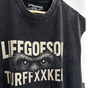 LIFEGOESON 25SS - TurfFxxker Eyes Cartoon Waistcoat T-shirt