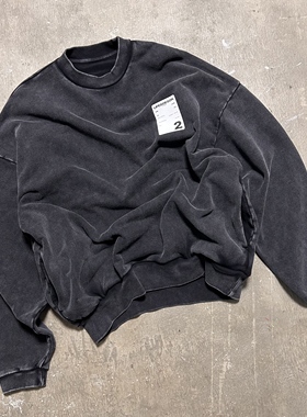 LIFEGOESON 25AW StandNeck Sweatshirt半高领插袋炒雪花洗水卫衣