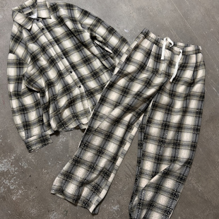 Shirt Plaid Set 满天星水钻烫钻格子衬衫 LIFEGOESON 套装 26$$
