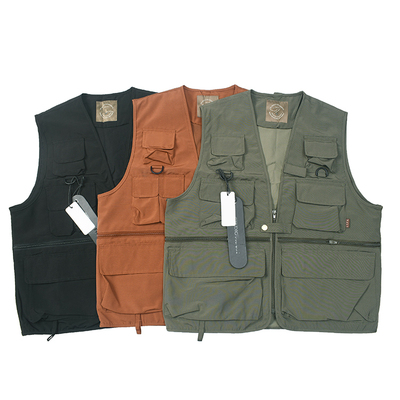 日式复古山系多袋工装马甲