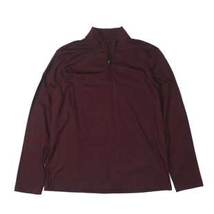 小众复古舒适面料套头T恤日常休闲宽松打底套头Tee872 半拉链立领