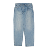 日常休闲基础微锥直筒裤 复古做旧水洗磨白牛仔裤 3023 美式 冰蓝牛