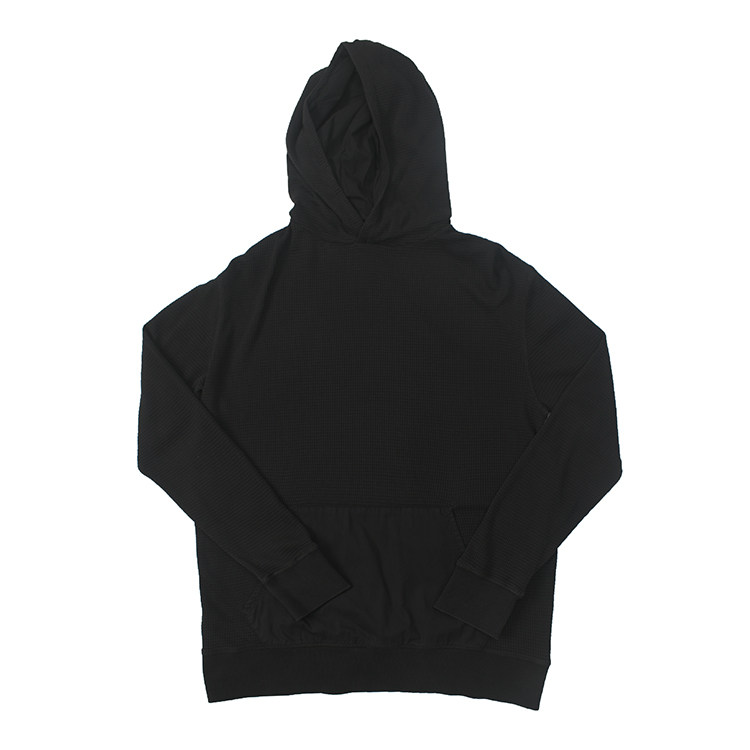 华夫格小众复古做旧水洗连帽卫衣日常休闲舒适面料长袖套头衫5210