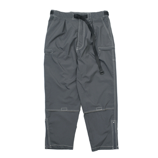 舒适 两色宽松腰带明线休闲裤 日式 裤 065 复古轻机能多袋工装 凉感