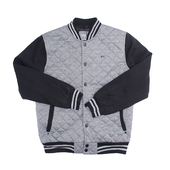 特出不腿 休闲宽松夹棉保暖外套 学院风小众复古隙缝棒球领夹克