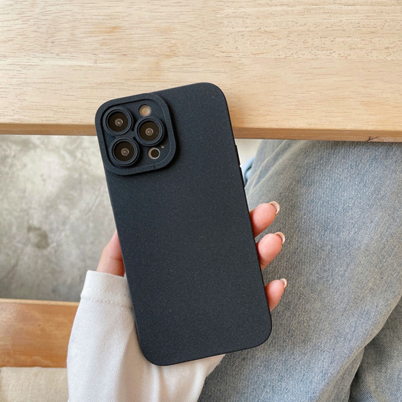 宁宁 高级简约纯色黑色防摔软男女款iPhone16Promax Mobile Case