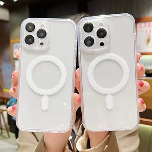 宁宁 高级简约透明磁吸无线吸附充电女软iPhone16Pro Mobile Case