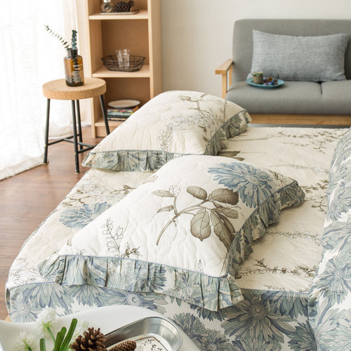 加厚枕头套夹棉花边荷叶边