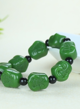 和田玉新疆玉碧玉手链手串