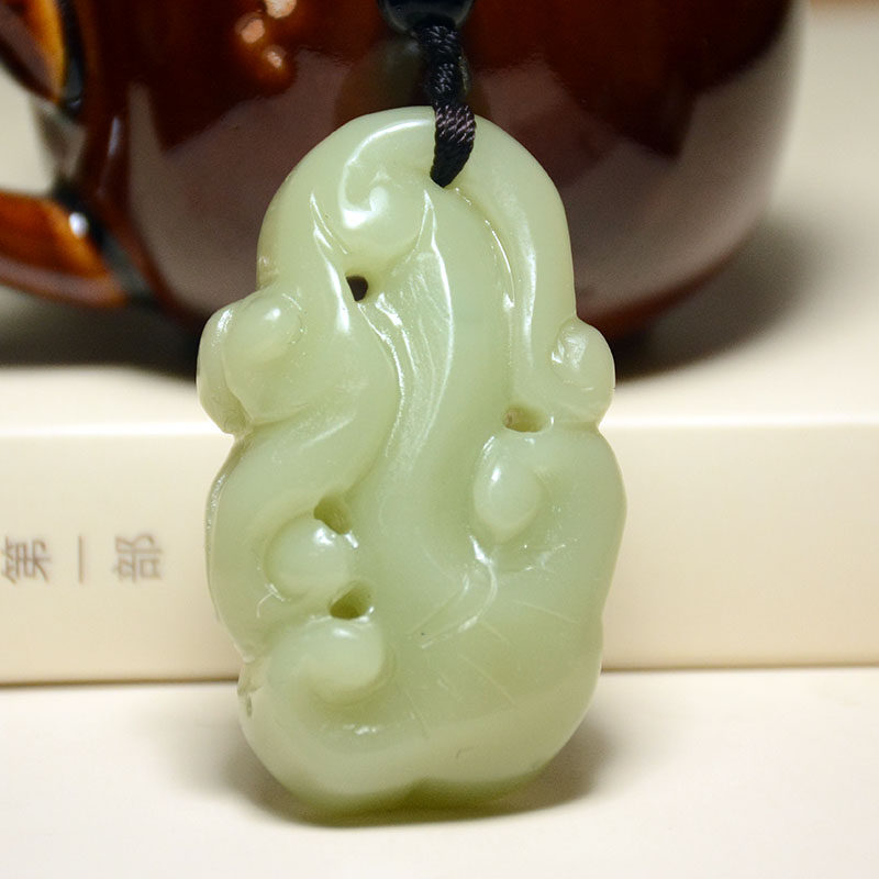 和田玉福寿如意挂件吉祥如意把件白玉人生如意玉佩腰挂把玩件玉坠