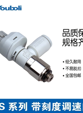优铂利SMC型带刻度节流阀AS1201FS-M5-06/2201/3201-01-02-03-04