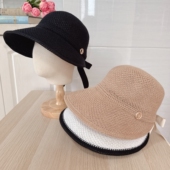 2025春夏新款 帽子女日单贵牌镂空蝴蝶结宽檐鸭舌帽渔夫帽防晒遮阳