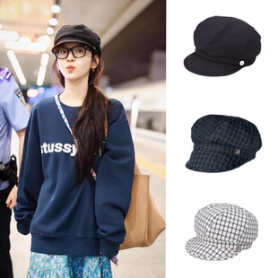 章若楠同款！CA4同款气质百搭报童帽女英伦复古鸭舌帽棒球大头围