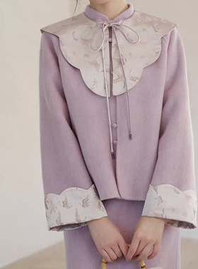 944插肩袖上衣双面尼羊绒 大衣裁剪图板新款外套衬衣新中式纸样