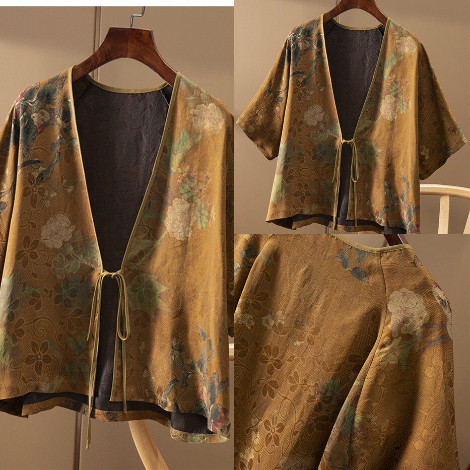 视频322汉服香云纱短外套纸样女